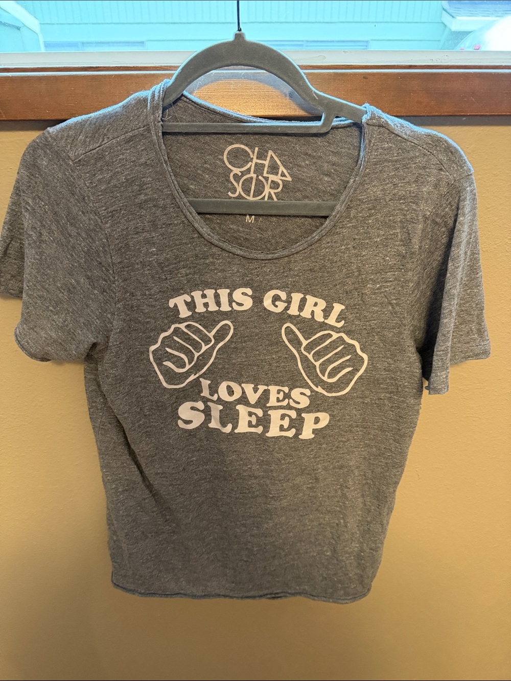 Chaser Gray Graphic Tee with White Print